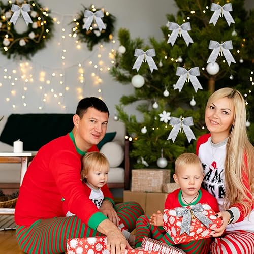 Miniatura 3 de Sumind 36 lazos con purpurina para bolsas de golosinas, cesta de envoltura de regalo, boda, baby shower, cumpleaños, día de San Valentín, fiesta de