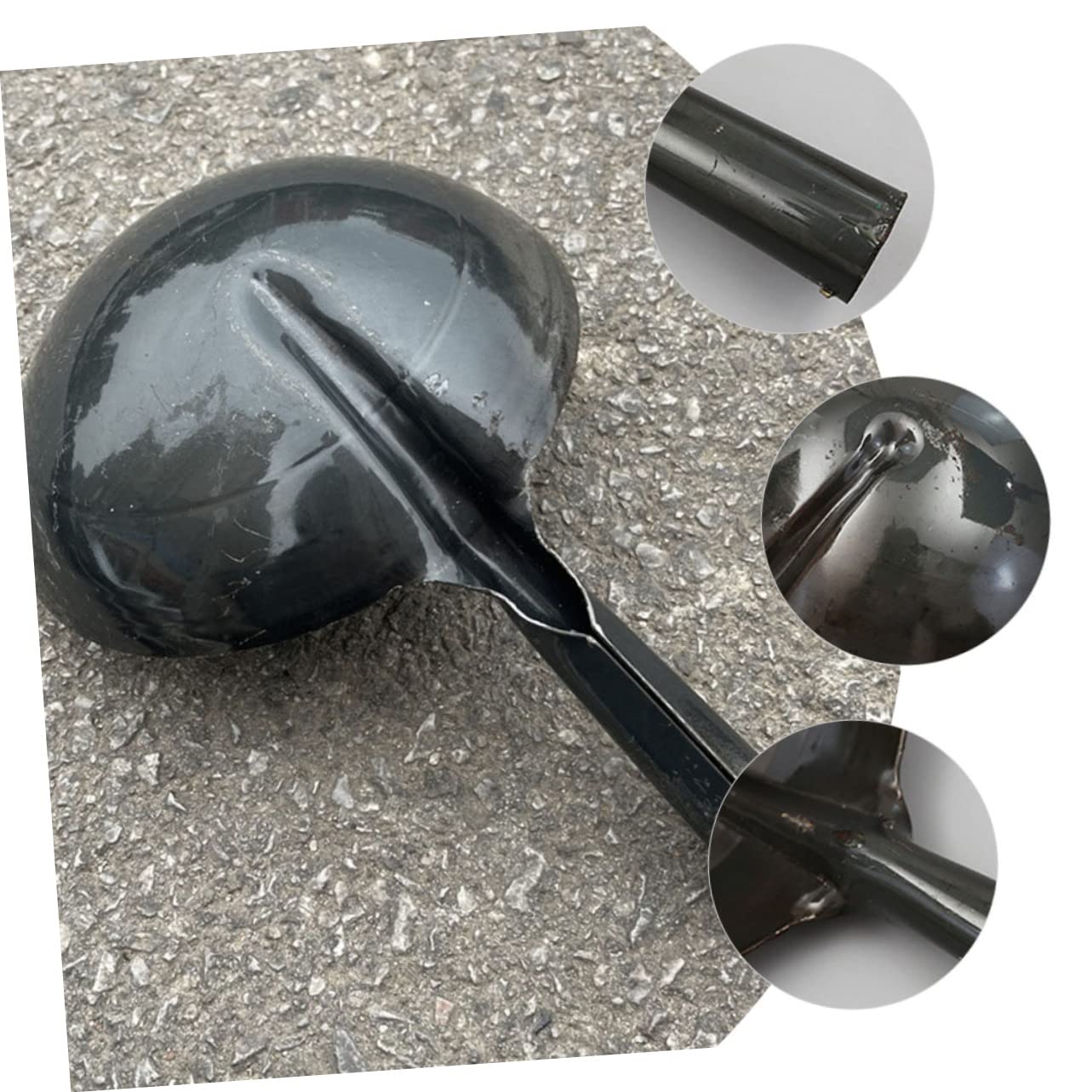 ULTECHNOVO Louche à Eau en Fer Noir Réutilisable Grosse Capacité, Manche Épaissi Confortable Cuisine et Jardin