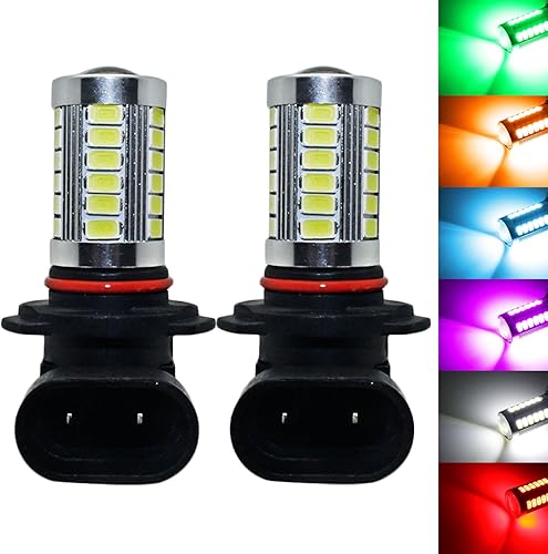 Luces antiniebla brillantes LED DRL, amarillo ámbar, 9005 HB3