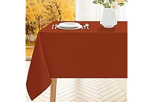 Smiry Rust Color Tablecloth: Durable and Elegant