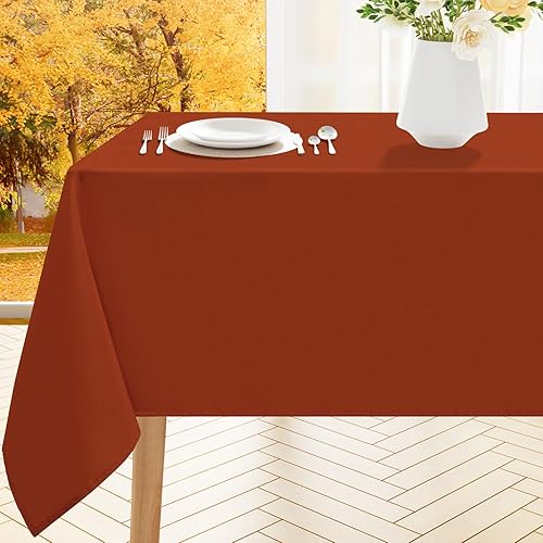 Miniatura 1 de smiry Mantel rectangular de poliéster impermeable y resistente a las manchas, mantel decorativo de tela lavable para comedor, bufé, fiestas y