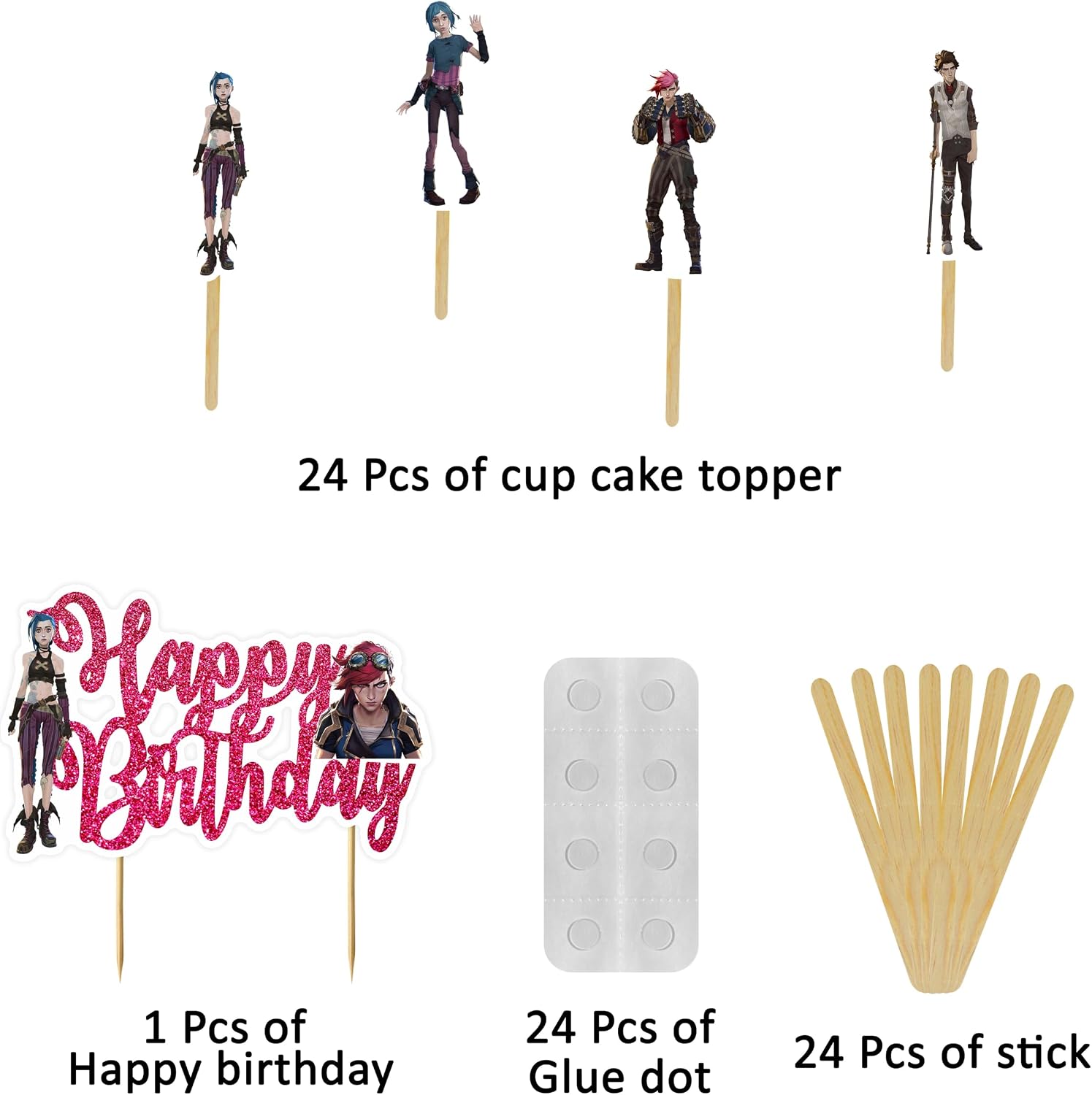 Arcn Theme Birthday Party Supplies – Complete Set with Plates, Cups, Table Cover, Banner, Cake Toppers & Party Favors – Magical Arcane-Inspired Party Kit for Teens image 2