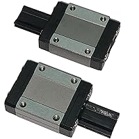 Vista 1 de MGN15 C Bloque de carro con cojinete de bolas Bloque deslizante Estilo largo Negro 2 piezas para 0.591 in MGN15 Carril guía deslizante de movimiento