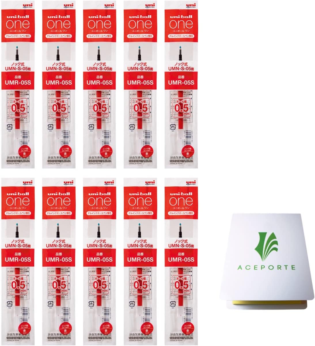 Uni-Ball One Repuestos Tinta Roja 0.5mm - 10 Unidades