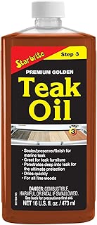 Star Brite Premium Golden Teak Oil - Sealer, Preserver, & Finish for Outdoor Teak & Other Fine Woods - coolthings.us