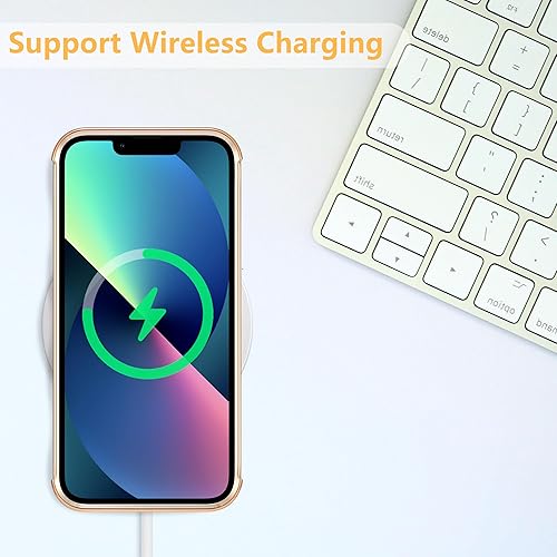 Miniatura 4 de ZTOFERA Funda protectora para iPhone 14 Pro, funda protectora para mujeres, linda mariposa galvanizada, borde dorado, a prueba de golpes, delgada,