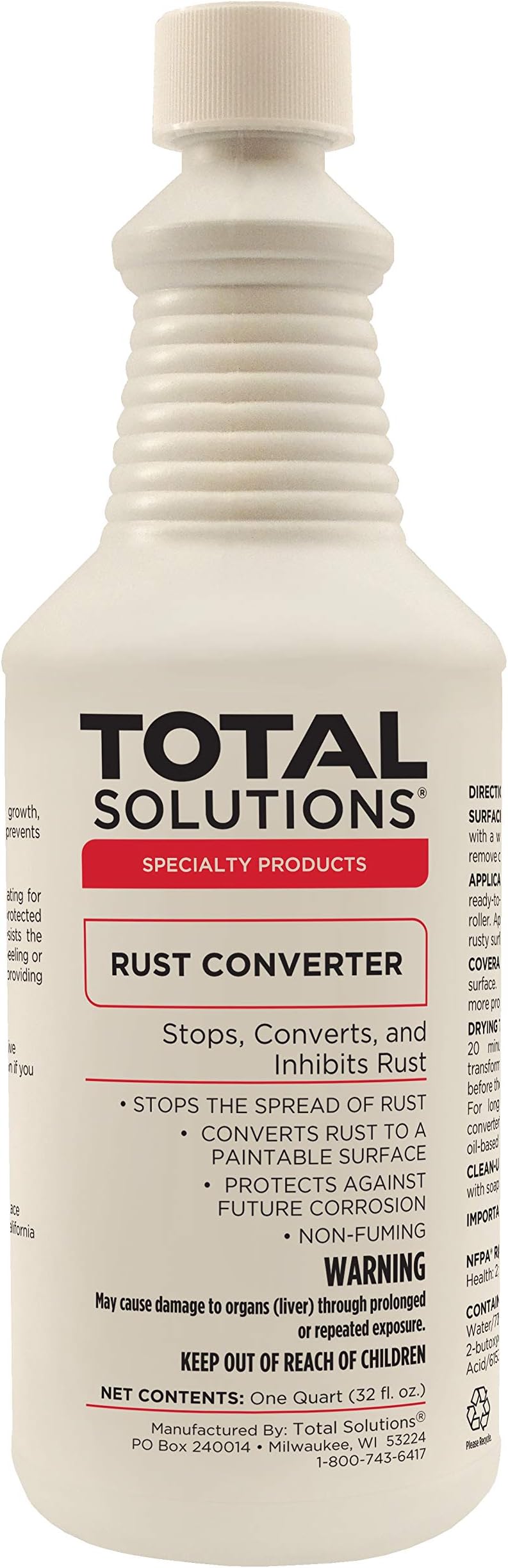 Total Solutions 346 Rust Converter, 4 Gallon Bottle