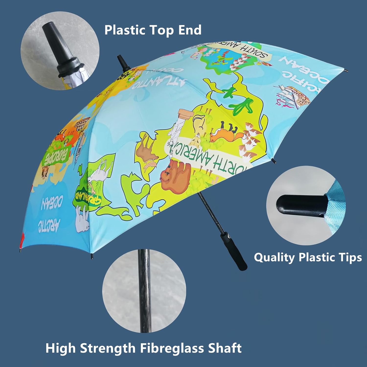 Custom Photo Golf Umbrellas, Customized All-Over Print Logo Design Umbrella 55-Inch Personalized Large Windproof Automatic Golf Umbrella for Travel or Gifts Giving