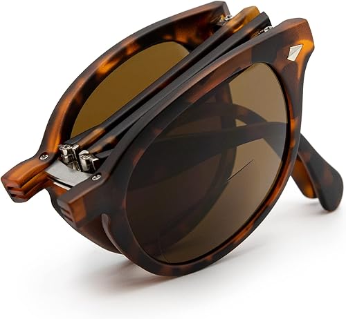 VITENZI Gafas de sol bifocales plegables para hombres y mujeres, lentes de sol de lectura con lectores integrados, ventilador