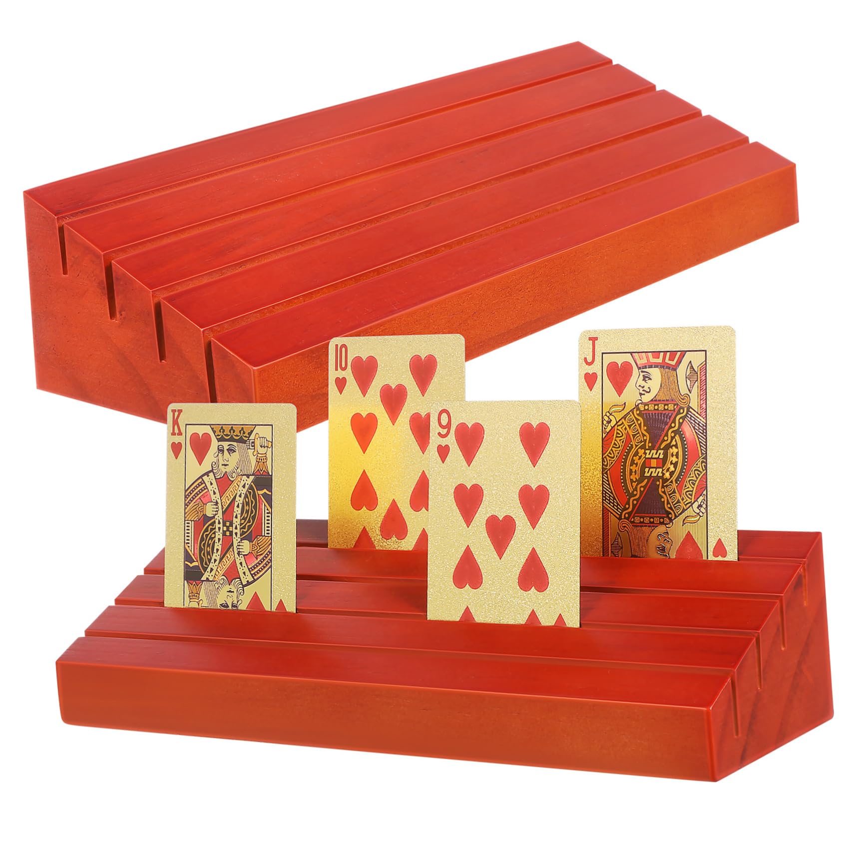 4piezas Soporte De Cartas De Madera para Soporte Estable para Cartas Diseño Elegante y Funcional