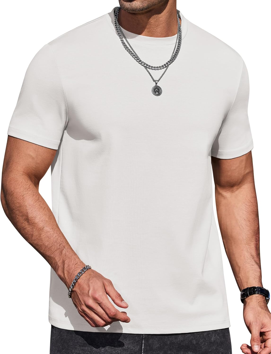 COOFANDY Mens T Shirts Short Sleeve Heavyweight Tshirt Casual Crew Neck Tee Shirts for Men