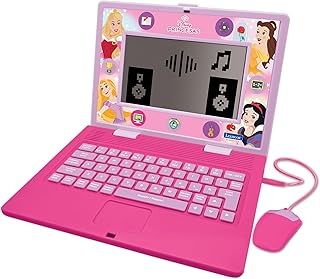 Comprar LEXIBOOK, Princessas Disney, Portátil Bilingüe y Educativo ESPAÑOL/INGLÉS, Juguete para Niños, 170 Actividades para Aprender, Jugar Juegos y Música, Pantalla Grande, Rosa, JC599DPi2