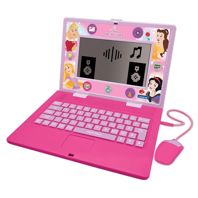 LEXIBOOK, Princesas Disney, Portátil Educativo, JC599DPi2