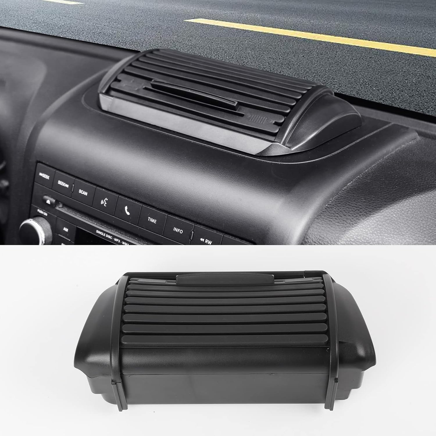 RT-TCZ Dashboard Storage Box Tray Organizer Interior Accessories for Jeep Wrangler JK JKU 2011-2018
