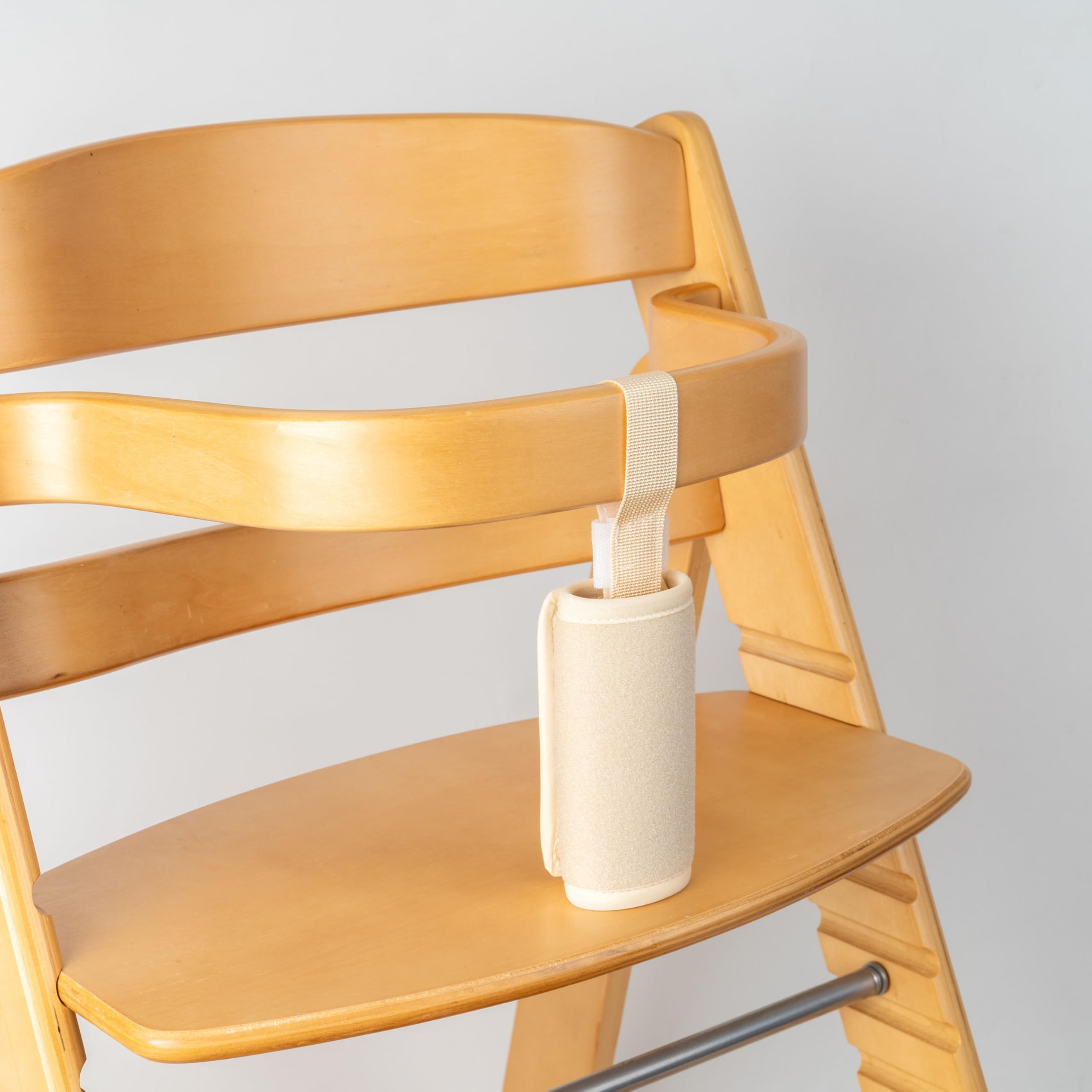 Set cintura inguinale e protezione per imbracatura per seggiolone, confezione da 2, beige, cintura per imbracatura compatibile con Hauck Alpha Beta, Stokke Tripp Trapp, roba Sit Up