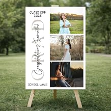 Graduation Welcome Sign with Photo, Class of 2026 Graduation Party Yard Sign, Personalized Welcome Decoration for High School & College, Custom Photo Grad Poster, 2