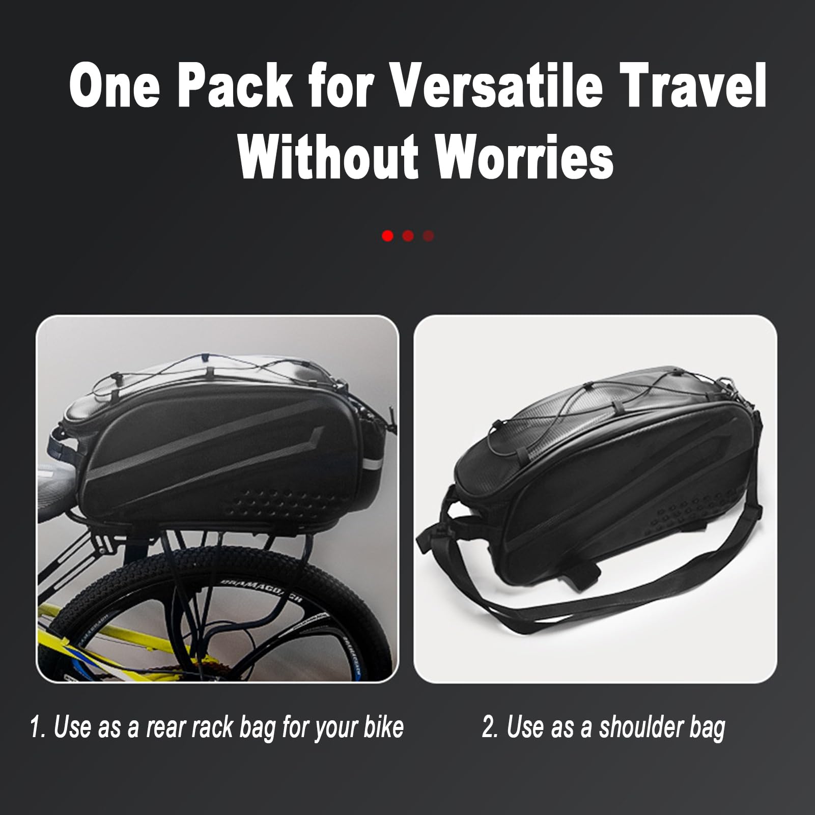 Borse Laterali Bicicletta Portapacchi Borse Telaio Resistente Telaio Biciclette Borsa Bicicletta A Sgancio Rapido Borsa Laterale Impermeabile E-bike, MTB, Bici Da Città