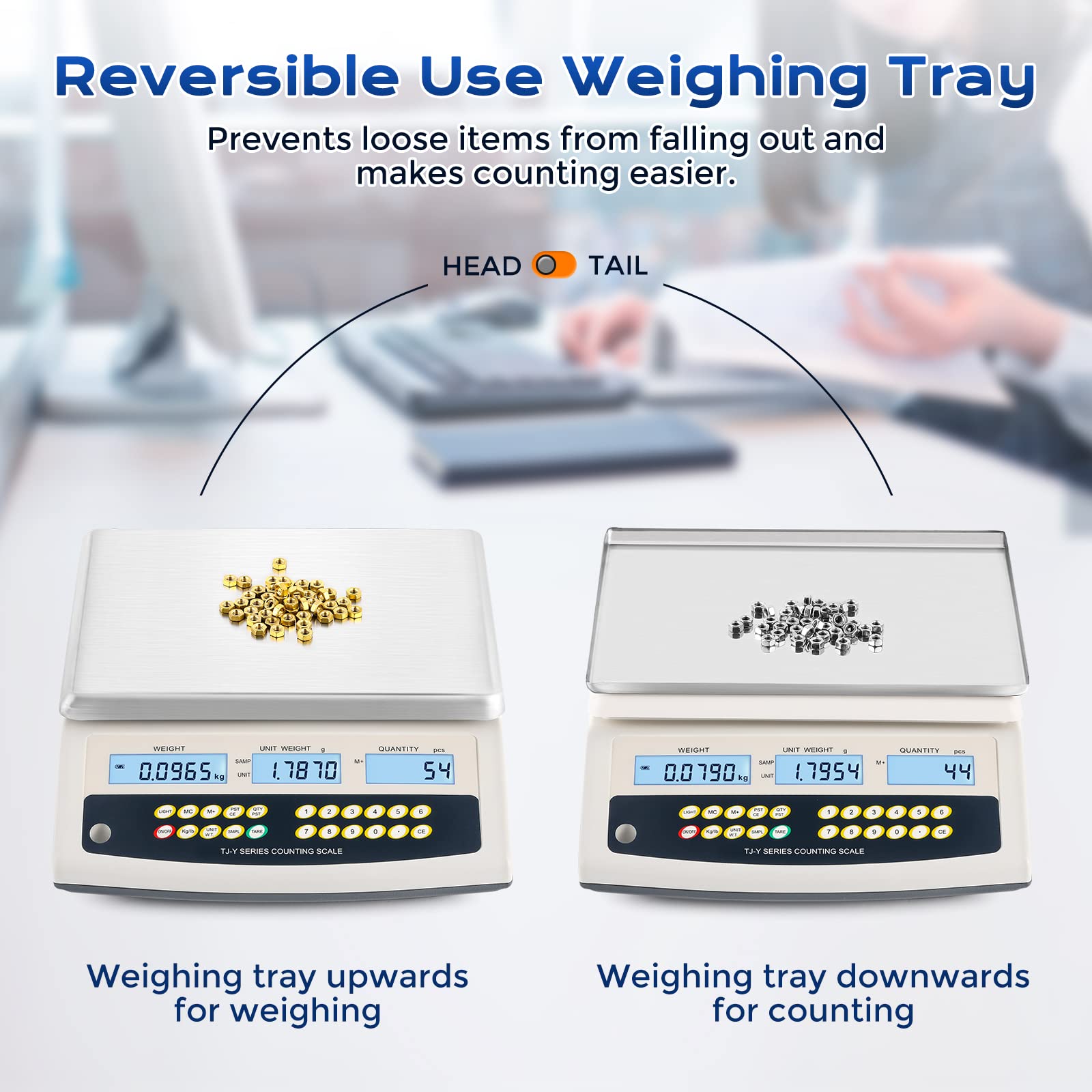 Bonvoisin Bilancia di Conteggio Digitale 6 kg x 0,1 g - Bilancia Industriale Multifunzione con Tara, Conteggio, Allarme - Uscita Dati RS232 - Batteria Ricaricabile - Per Parti e Monete
