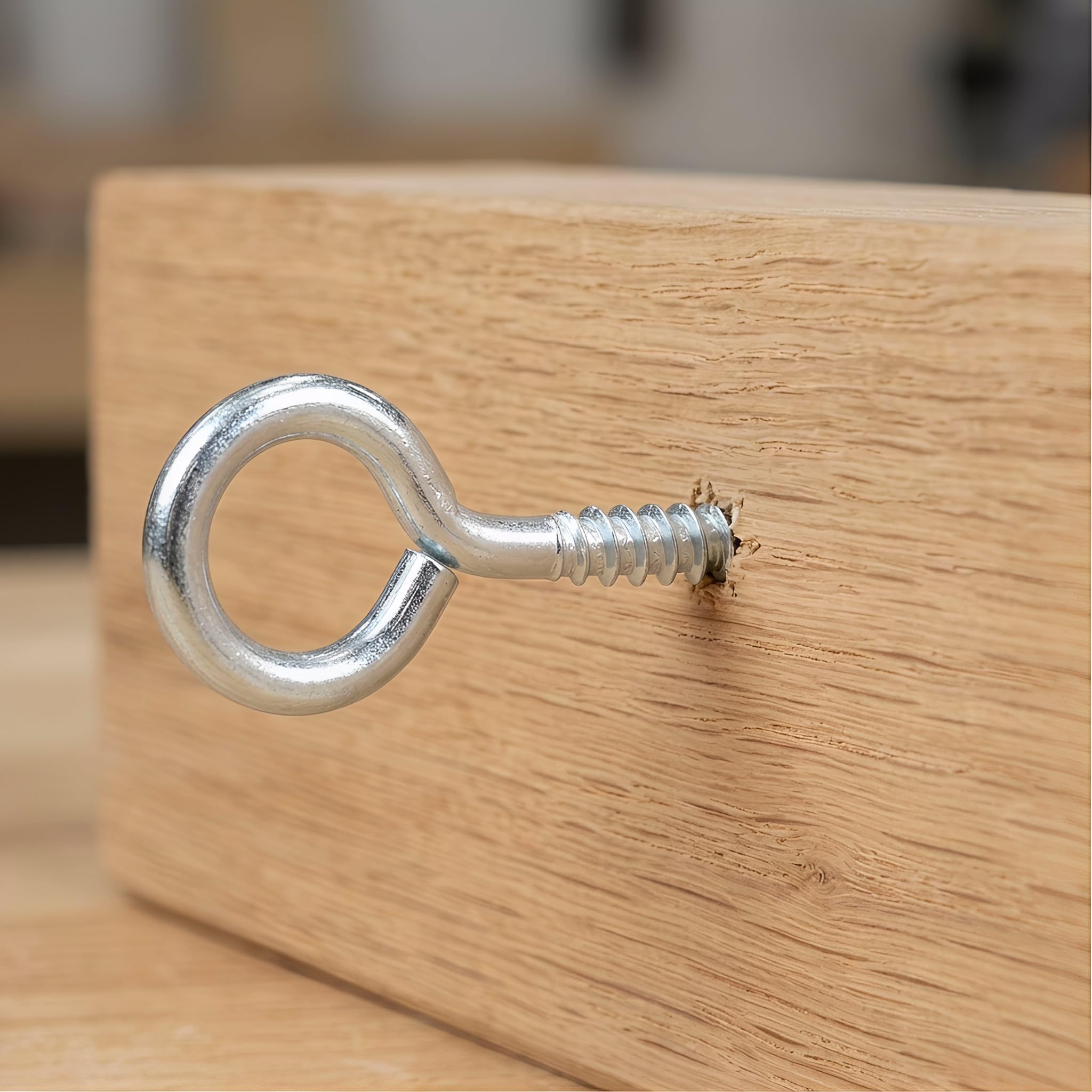 Hedume 500 unidades de 1 pulgada de ojo de tornillo pequeño, con forma de ojo de metal, gancho de tornillo autorroscante con gancho, ganchos para colgar, anillo de perno chapado en zinc
