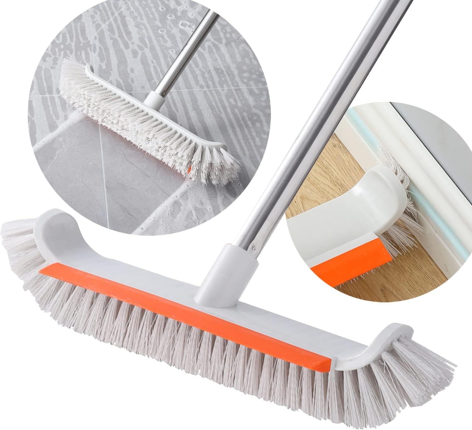 Brosse à Main,Balai Magique 2 En 1 à Manche Long Pour Le Nettoyage Des Carreaux,brosse à Récurer