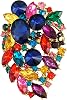 SELOVO Rhinestone Statement Brooch Pin Flower Dress Accessory