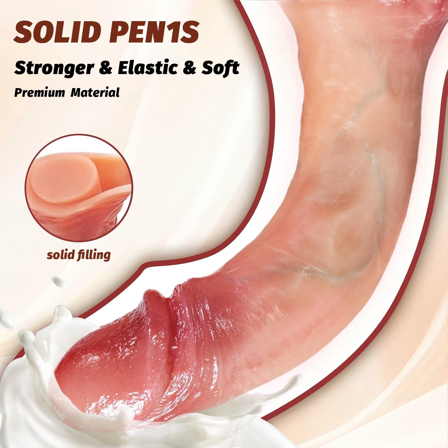 Strap on Dildo Panties with 6.7 Inch Solid Dildo Penis, Elastic & Skin-Friendly Strap On Harness Dick Silicone Wearable Dildo Underwear Realistic Lesbian Sex Toys for Adult Couples Women Transgender