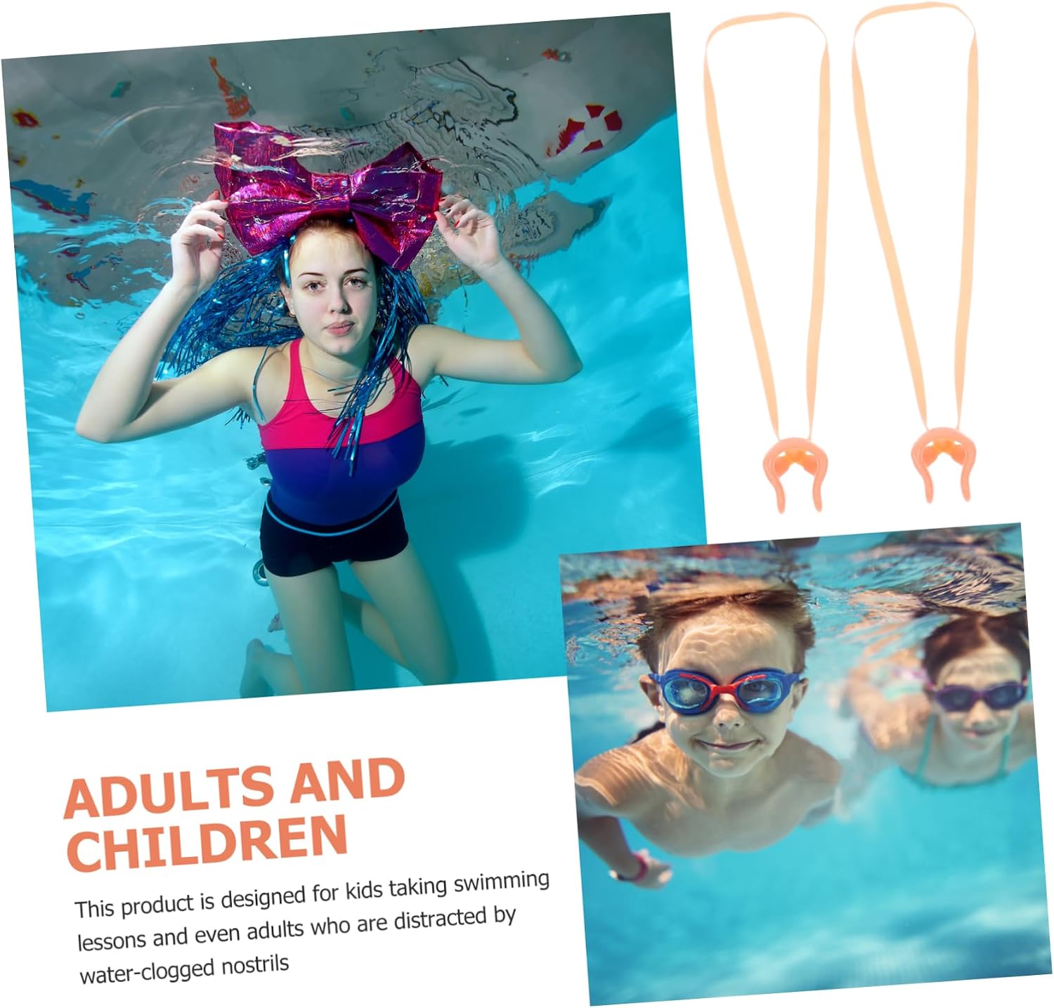 BESPORTBLE 24 Pcs Swimming Nose Clip Nose Clip with Strap Surfing Nose Plug Silicone Nose Clip Kids Nose Clip Kids