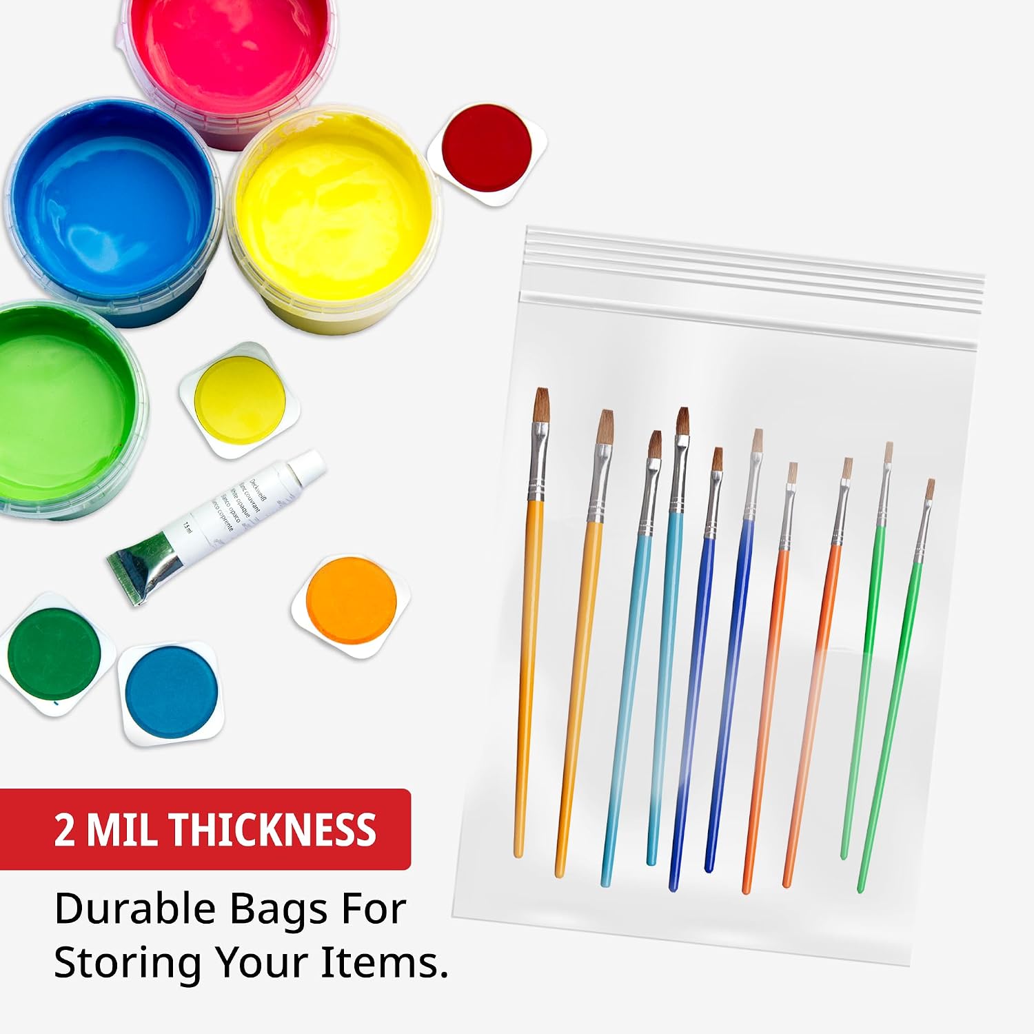 Clear 6" x 9" Reclosable Poly Mailer Bags 2 Mil Thick (200-Pack) | Plastic Resealable Polybags for Shipping, Mailing, Packaging & Storage | Large Reclosable Plastic Bags