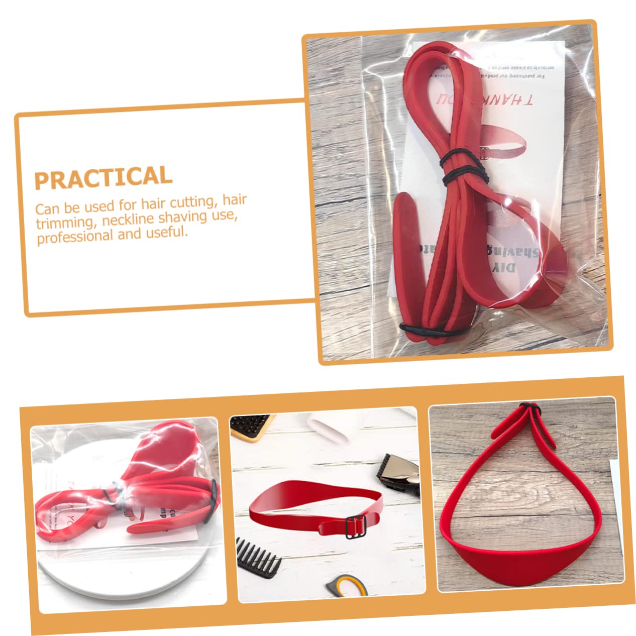 minkissy 4pezzi Guida Regolabile Silicone Per Taglio Template Per Rasatura e Rifinitura Collo Strumento Per Parrucchieri e Fai Te Facile Da Usare e Resistente Perfetta Per Uomini e