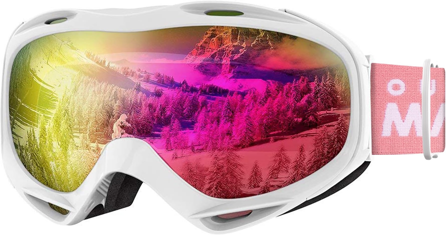 OutdoorMaster OTG Ski Goggles - Over Glasses Ski/Snowboard Goggles for Men, Women & Youth - 100% UV Protection