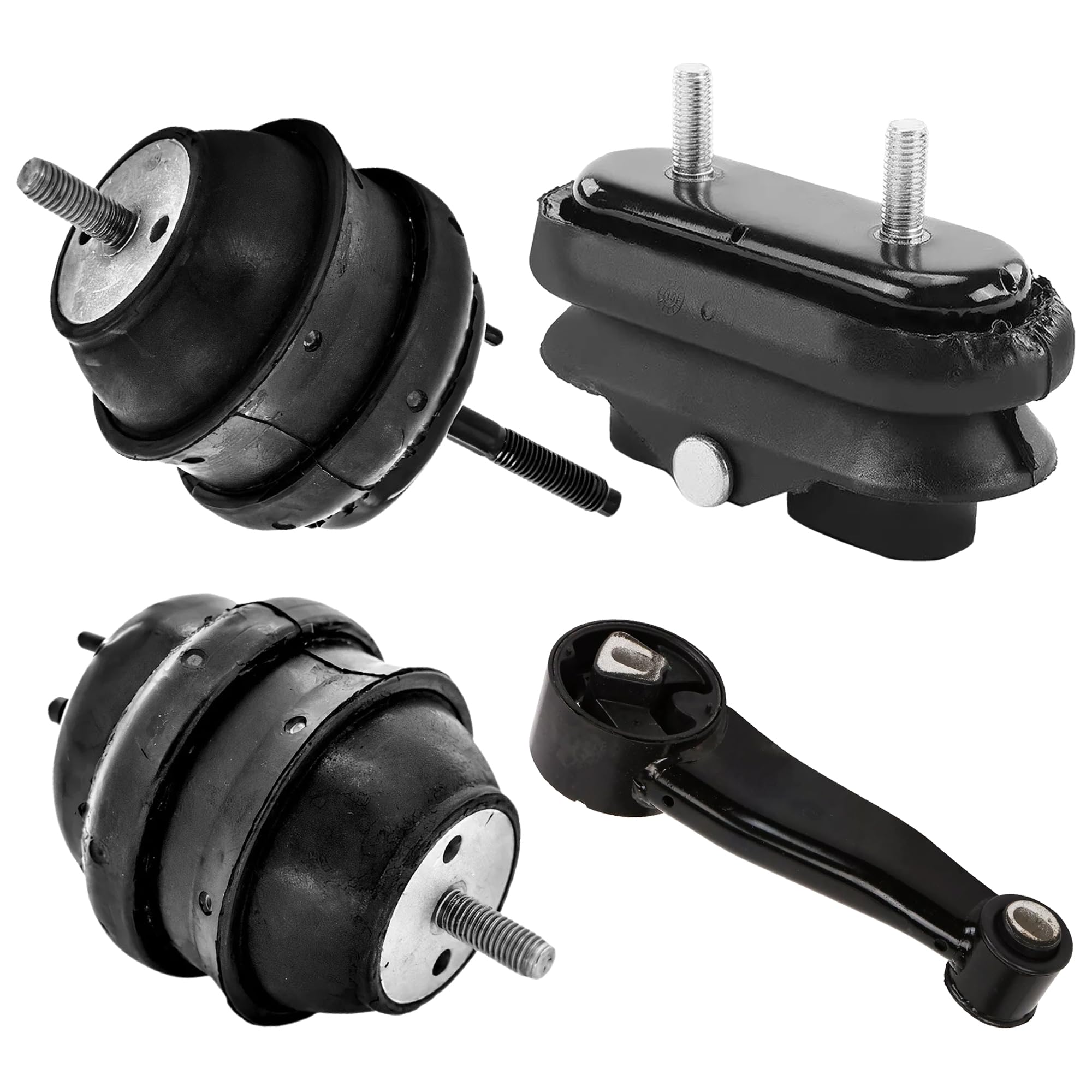 Rockplanet Engine Motor Mount and Transmission Mount Kit Compatible with 2006-2008 Buick Lucerne 3.8L Front and Rear Motor Mount, Rear Torque Strut