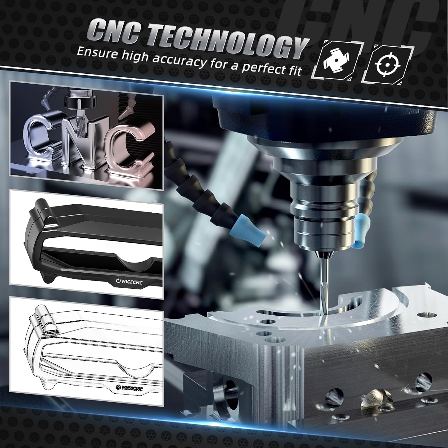 NICECNC Black Gauge Cover Meter Odometer Protector Compatible with KTM 150-500 EXC EXCF XCW XCF-W XW-F 2024,Compatible with Husqvarna FE 250 350 450 501 350W 501W 350S 501S 2024,See Fitment