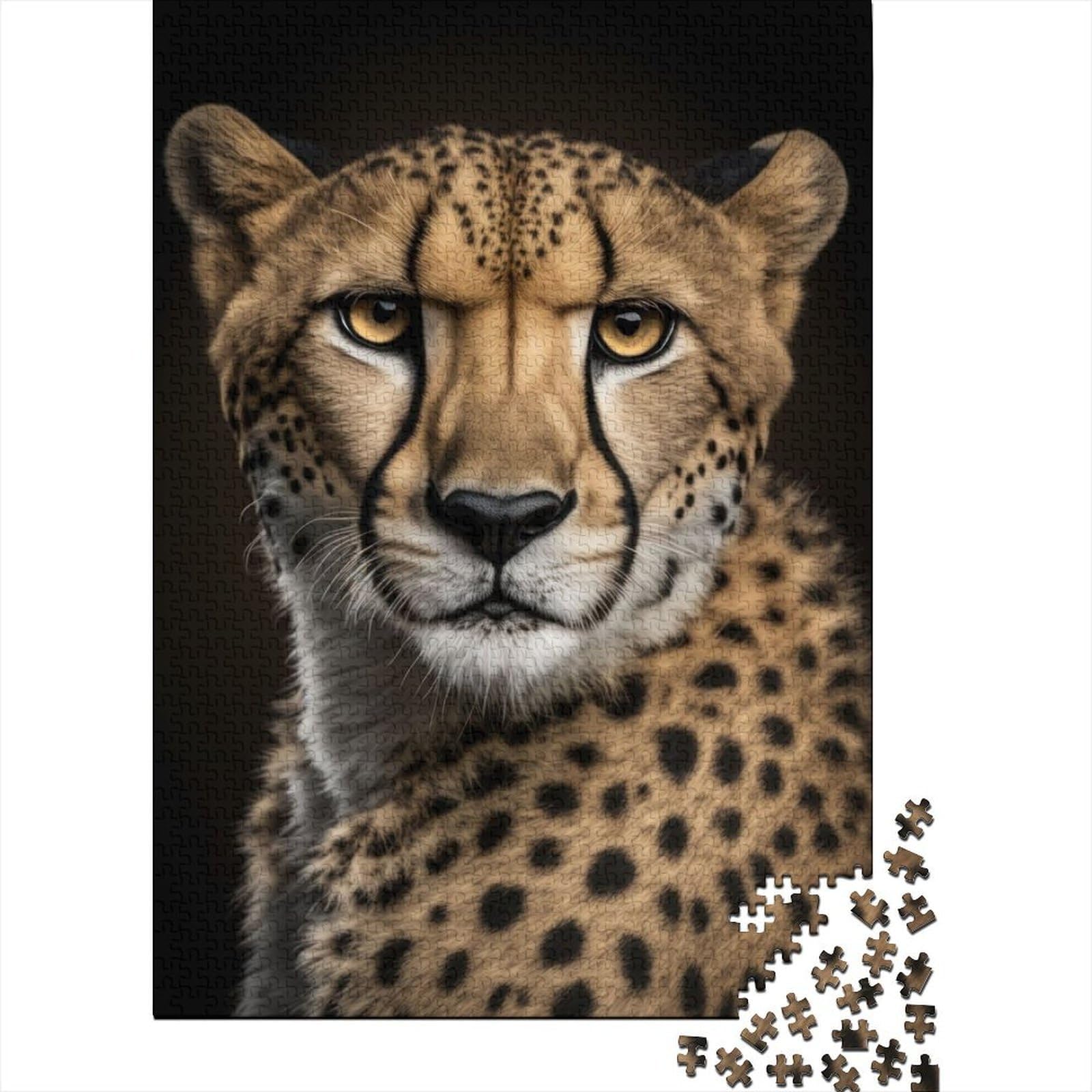 cheetah 1000 piece jigsaw puzzle paper for adults wild wall art decor โ image 1