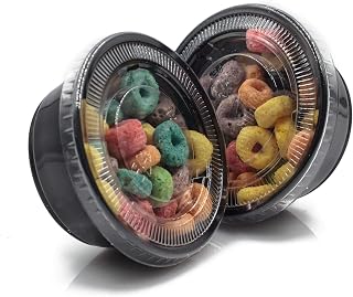Golden Apple, 3.25-Ounce Black Plastic Jello Shot Souffle Cups with Lids, Sampling Cup (50 Sets)…