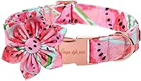 Vista 12 de Unique style paws Collar de perro Bowtie Collar de sandía de algodón Collar de verano ajustable para perros pequeños, medianos y grandes - S