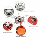 The Haven Hut Portable Camping Gas Stove for Travel with Carry Bag - Windproof, Foldable Mini Stove for Backpacking with Piezoelectric Ignition & Flame Control, Stainless Steel (Butane Gas, Red) gallery image