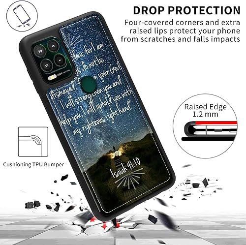 Miniatura 7 de FUYOCWE Funda para Motorola MOTO G Stylus 5G 2021 con tarjetero, versículo bíblico Isaías 41:10, piel sintética, ranura para tarjetas, para mujeres