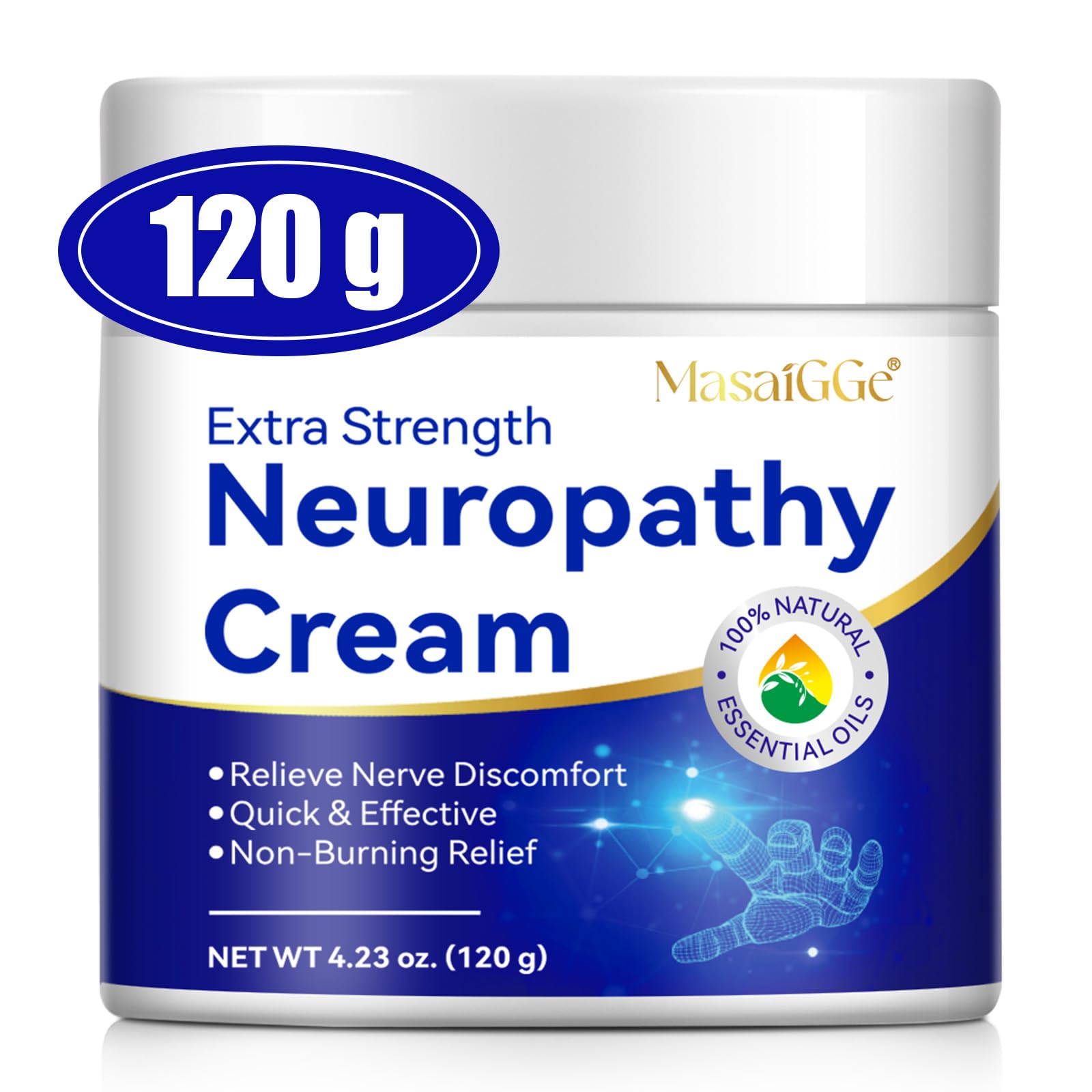 - Neuropathy Nerve Relief Cream, Neuropathy Relief Cream Extra Strength for Feet, Hands,Toes with Natural Turmeric, Ginger, Natural Calm Soothing Pain Relief Massage Gel for Muscle & Joint - 4.23oz