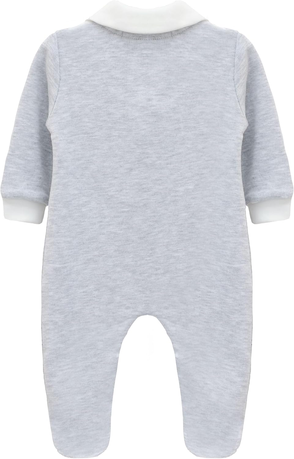 Lilax Baby Boy Gentleman Tuxedo Footie, Christmas Holiday Outfit with Bow Tie, Formal Wedding Long Sleeve Rompers - Image 2