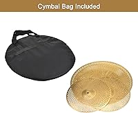 Vista 12 de MECCANIXITY Juego de platillos silenciosos de 14 pulgadas, 16 pulgadas, 18 pulgadas, 20 pulgadas, platillos de práctica de bajo volumen con bolsa