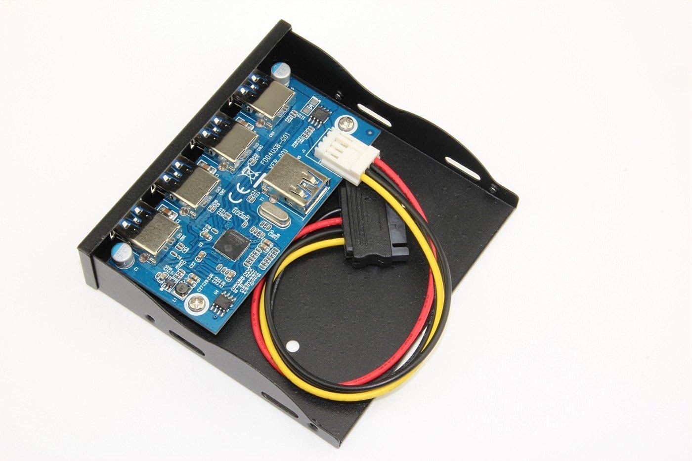 Exсluѕіvе Dіѕсоunt 50% Prісе C-Zone high Speed USB 3.0 4-Port 3.5 Inch Metal Front Panel USB Hub for Desktop Computer [ 20 Pin Connector & 2ft Adapter Cable]