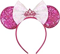 Vista 7 de FANYITY Orejas de disfraz de ratón, diademas de orejas de ratón para niñas y mujeres, talla libre