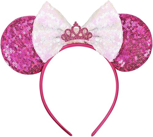 Miniatura 10 de FANYITY - Orejeras de ratón para disfraz, 2 piezas de diademas de orejas de ratón para niñas y mujeres, fiesta, talla libre (Cráneo 2)