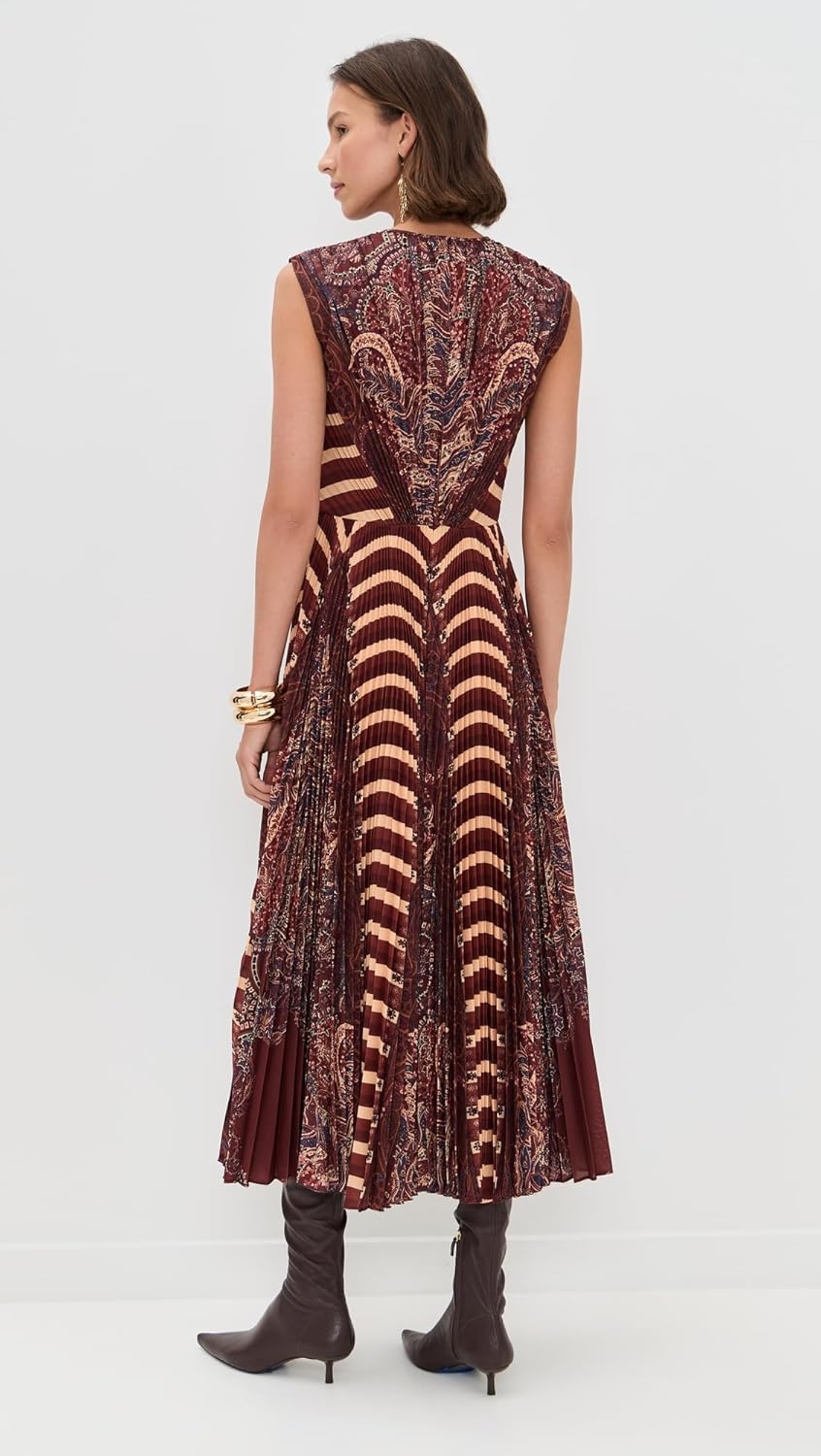 Ulla Johnson Women's Violeta Pleated Sleeveless Midi Dress - Image 4