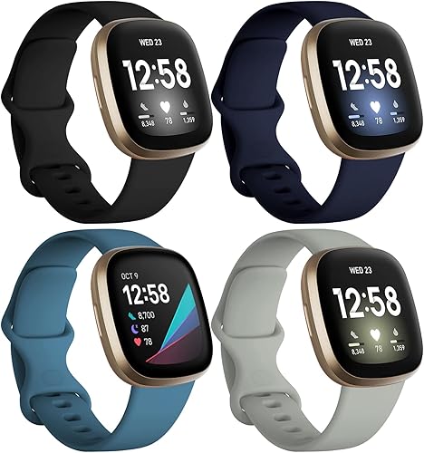 Vista 13 de Dirrelo Correas Compatibles con Fitbit Sense / Versa 3, Correa Deportiva de TPU Suave, Reemplazo para Correa de Muñeca de Smartwatch Versa 3 Sense
