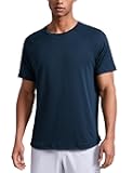 CRZ YOGA Texture Workout Shirts for Men - Lightweight Crewneck Running Athletic T-Shirts Short Sleeve Gym Tops