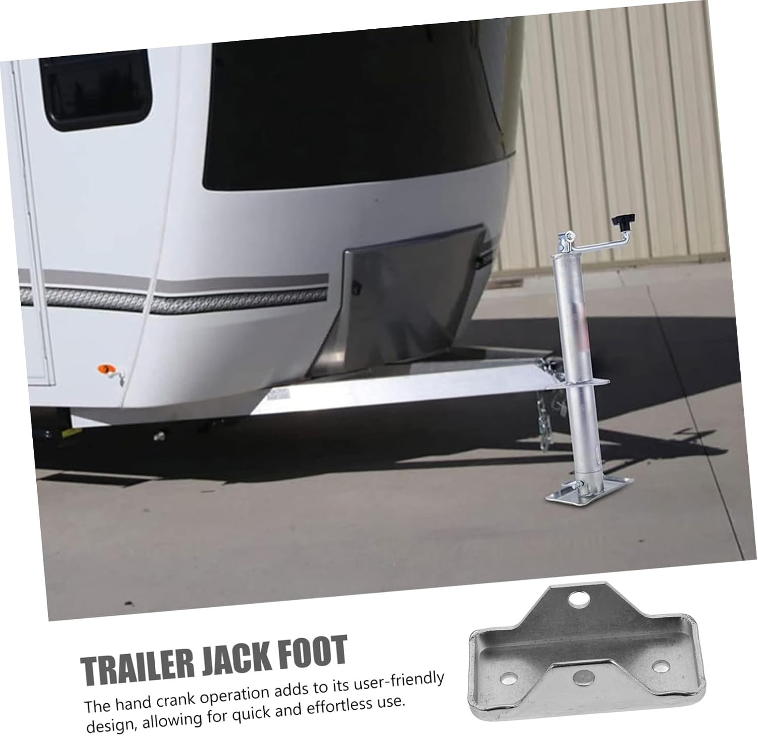 Trailer Jack Foot Plate with Base Plate Removable Stabilizer Jack Foot Pad for Rv and Utility Trailer Supports for Leveling and Load Distribution