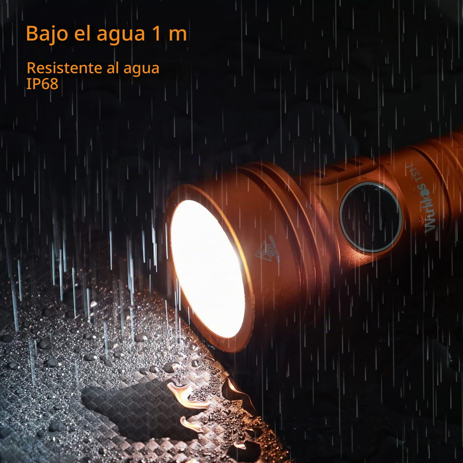 Wurkkos TS11 Linterna LED 2000 lúmenes con LED SFT40, Max Throw 616M Outdoor Linterna USB-C Recargable con Lente TIR BLF Anduril 2.0 UI