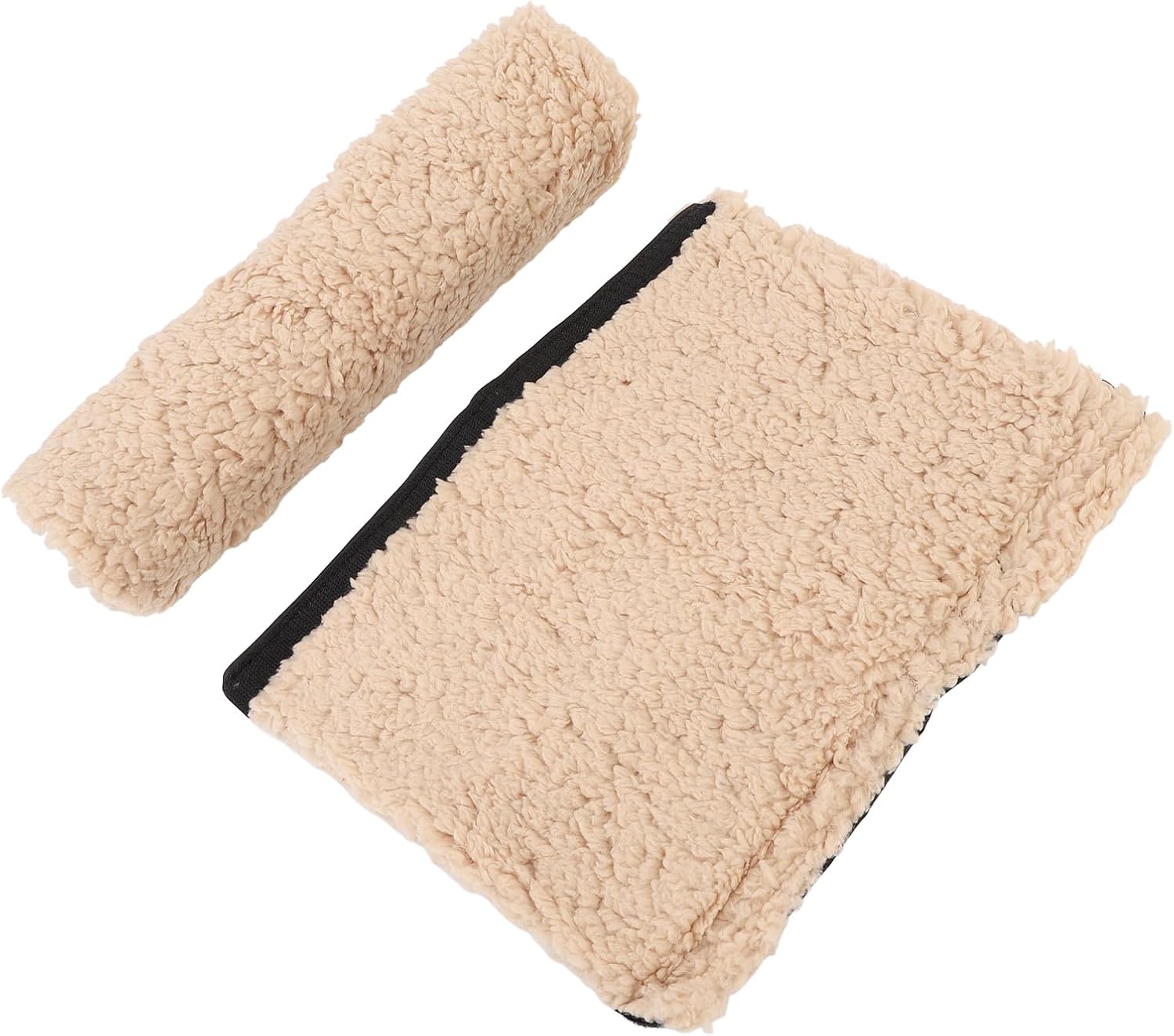 Sheepskin Fleece Armrest Cushion for Comfort Protecting Arms and Elbows in Office Chairs and More (Beige)