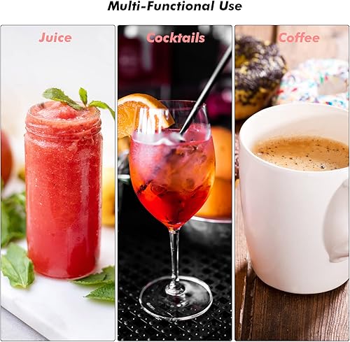 Miniatura 6 de (4 unidades) popotes reutilizables, popotes de metal de acero inoxidable con 1 cepillo de limpieza, filtro de paja extraíble con tapa de silicona